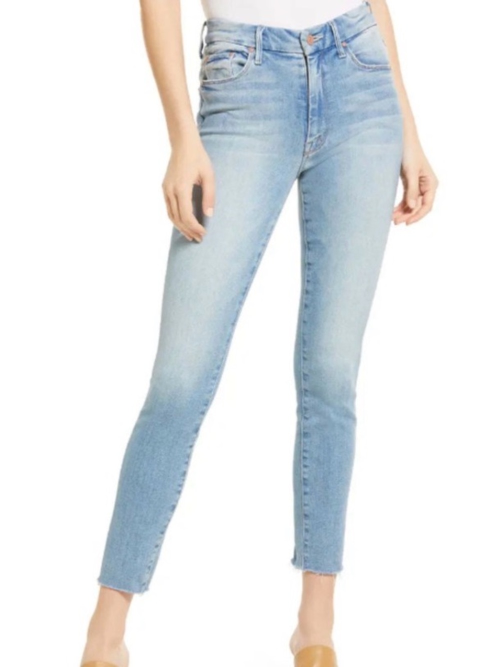 MOTHER Light Blue High-Rise Skinny Jeans